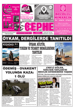 04.08.2014 Tarihli Cephe Gazetesi