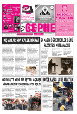 22.11.2014 Tarihli Cephe Gazetesi