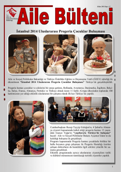 İstanbul 2014 Uluslararası Progeria Çocuklar Buluşması