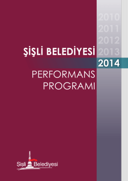 2014 yılına ait "Performans Programı"