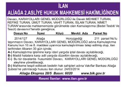 Aliağa Ekspres 28/5 Basın: 6020 www.bik.gov.tr