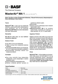 MasterAir® MA 1 (Eski adı MELMIX® I) Hazır Yaş Sıva ve