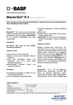 MasterSet® R 2 (Eski adı MELMIX® II) Hazır Yaş Sıva ve