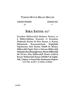 ss 617:Mizanpaj 1.qxd - Türkiye Büyük Millet Meclisi