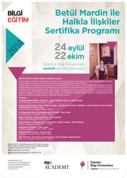 Betûl Mardin ile Halkla İlişkiler Sertifika Programı
