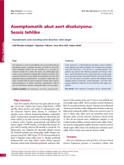 Asemptomatik akut aort diseksiyonu