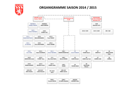 ORGANIGRAMME SAISON 2014 / 2015