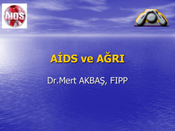 AIDS ve AÐRI - Doç.Dr.Mert AKBAŞ,FIPP