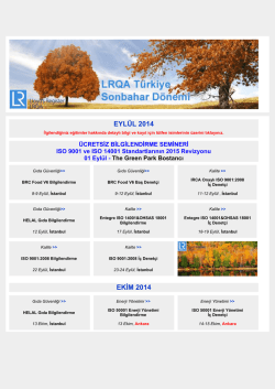 Eylül / Ekim / Kasım Sonbahar Dönemi Eğitim Programı (pdf, 397kb)