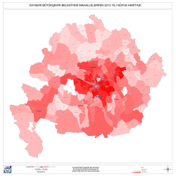 kayseri büyükşehir belediyesi mahallelerinin 2013 yılı nüfus haritası