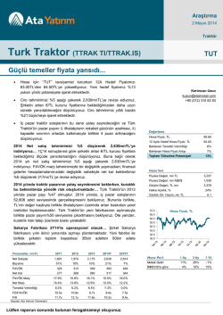 Türk Traktör - Ata Yatırım