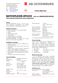 Teknik Bilgi Föyü BAYCOFLOOR-EP3355 (Eski adı - ab