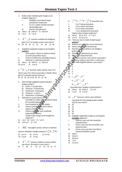 İndir (PDF, 449KB) - Kimya Ders Notları