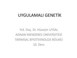 uygulamalı genetik - Adnan Menderes Üniversitesi