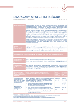 Clostridium difficile enfeksiyonu - Türkiye Halk Sağlığı Kurumu