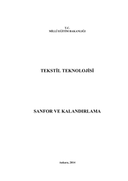 tekstġl teknolojġsġ sanfor ve kalandırlama