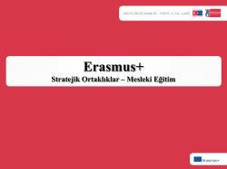 2015 Erasmus+Mesleki Eğitim Stratejik Ortaklık Sunumu(KA2)