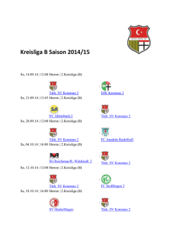 Kreisliga B Saison 2014/15
