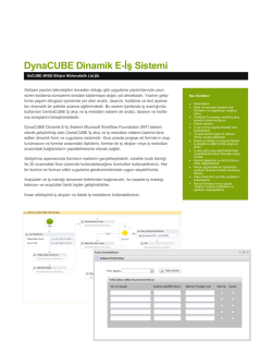 DynaCUBE Dinamik E-İş Sistemi
