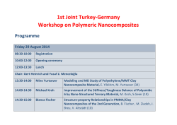 1st Joint Turkey-Germany Workshop on Polymeric Nanocomposites