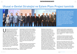 Ulusal e-Devlet Stratejisi ve Eylem Planı Projesi