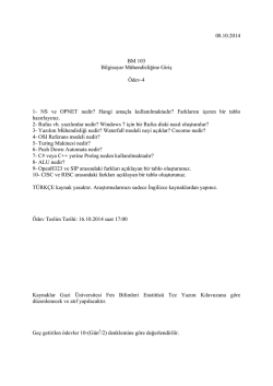 08.10.2014 BM 103 Bilgisayar Mühendisliğine Giriş Ödev-4 1