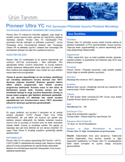 Pioneer Ultra YC PVC Ġçermeyen Phthalate Uyumlu