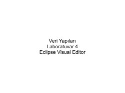 Veri Yapıları Laboratuvar 4 Eclipse Visual Editor