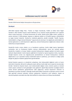 İstanbul 2034 Kentsel Gelişim Senaryolarının Oluşturulması