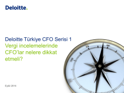 Deloitte Türkiye CFO Serisi: 2014/1 yayınlandı
