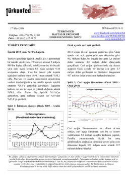 Haftalık Ekonomi Değerlendirme Raporu – 17.03.2014
