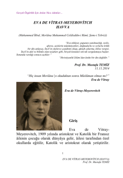 Eva De Vitray-Meyerovitch (Havva) (pdf)