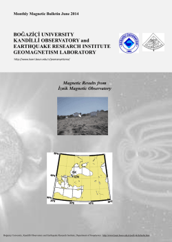 Download the PDF file - Kandilli Rasathanesi ve Deprem Araştırma