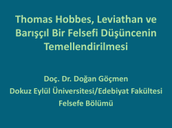 Thomas Hobbes, Leviathan ve Barışçıl Felsefe