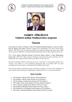 HAMZA YERLİKAYA - Türkiye Güreş Federasyonu