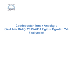 OAB Anaokulu Faaliyet Raporu 2013-2014