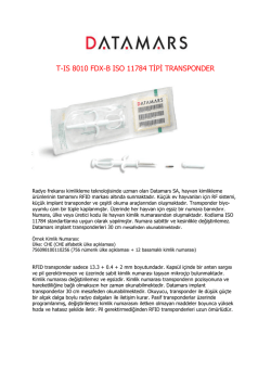 T-IS 8010 FDX-B ISO 11784 TİPİ TRANSPONDER