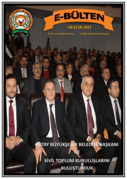 aralık 2014 - Antakya Ticaret ve Sanayi Odası