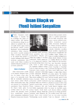 Ihsan Eliacik ve (Yeni) Islami Sosyalizm (Bekir Karakoc – 2012)