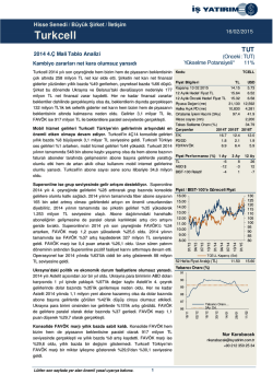 Turkcell - İş Yatırım