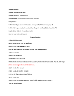 Toplantı Detayları Toplantı Tarihi: 4-5 Nisan 2015 Toplantı