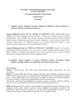 Yasama Organı - İstanbul Üniversitesi | Hukuk Fakültesi