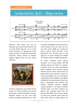 Coriolan Uvertürü, Op.62 – Allegro con brio