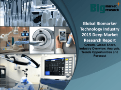 Global Biomarker Technology Industry 2015 Deep Market Research Report
