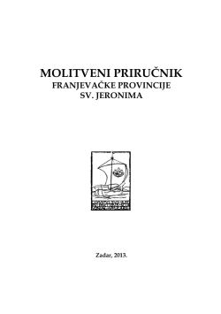 molitveni priručnik - Franjevačka provincija Sv. Jeronima u Dalmaciji