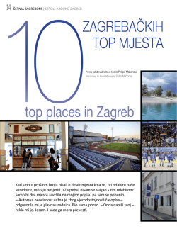 ZAGREBA KIH TOP MJESTA top places in Zagreb Z