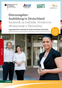 Savjetnik za roditelje: Strukovno obrazovanje u Njemačkoj