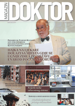 Doktor Juni 2014 - Ljekarska Komora Kantona Sarajevo