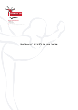 programsko izvješće za 2014. godinu