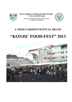“KONJIC FOOD-FEST” 2013 - 9. dani poljoprivrede općine konjic